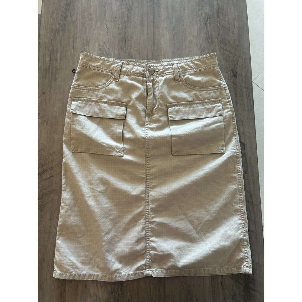 Ralph Lauren Polo Jeans Womans Beige/Tan Sz 4 Skirt Lined Pockets Cotton